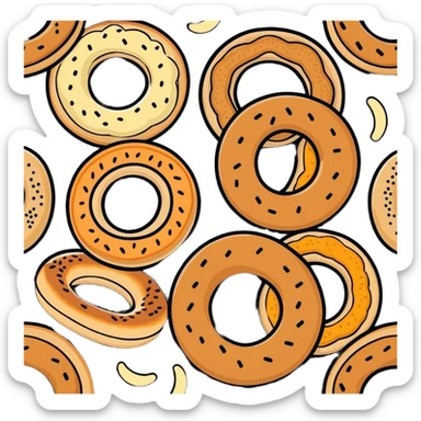 simit Turkish sesame bread ring sticker