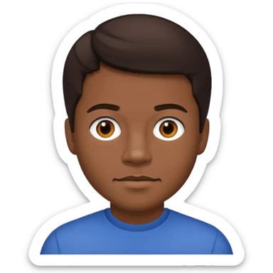 Ricky Bell with dark brown hair  sticker