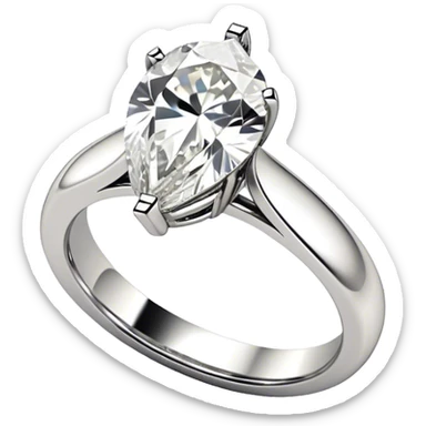 pear cut diamond wedding ring sticker