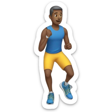 man tying shoes for jogging sticker