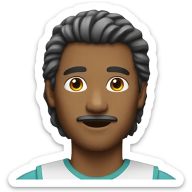 Man with a mullet haircut sticker