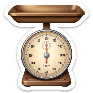 Make a weighing scale in law school emoji symbol in color brown sticker