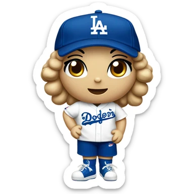Los Angeles Dodgers hello Kitty sticker