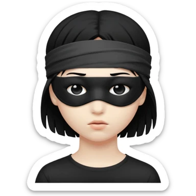 blindfolded emo sticker