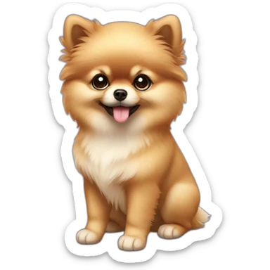 Pomeranian puppy full body sticker
