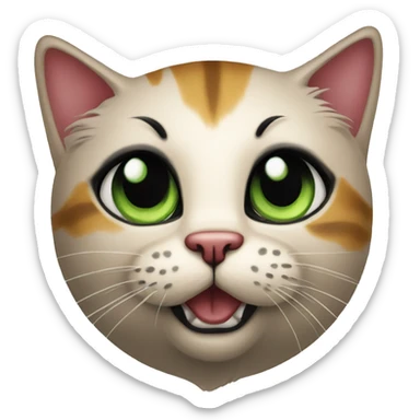 lucky 13 thirteen tattoo cats sticker