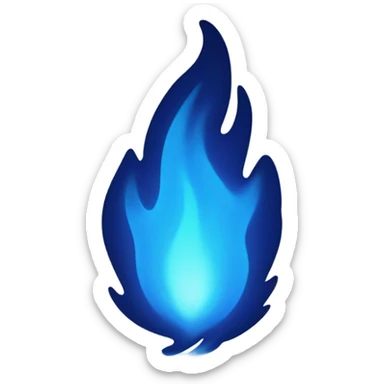 Blue fire like gas sticker