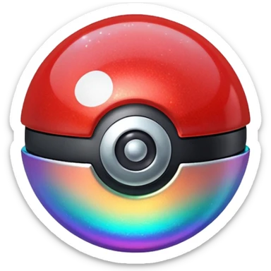 glitter pokebola sticker