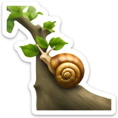 Put the snail on a tree  sticker