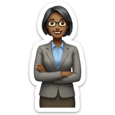 Teacher woman happy sticker