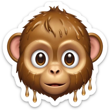 a wet monkey sticker