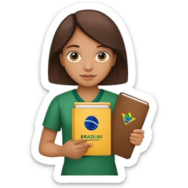 Crie esse emoji 👤 com a constituição brasileira nas mãos  sticker