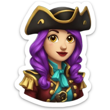 miss fortune pirate sticker