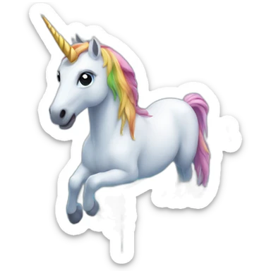 rainbow-unicorn-in-water-frozen-cube sticker