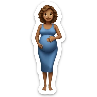 Pregnant mom sticker