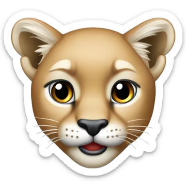 Puma mit Zipfelmütze sticker