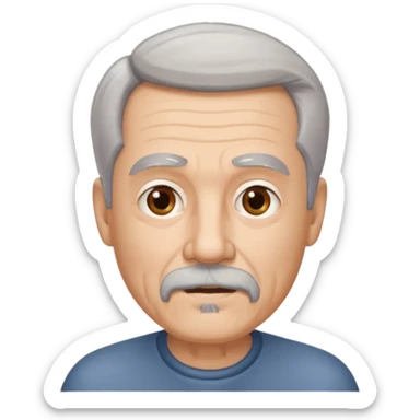 70 year old man with goatee and thinning hair sticker