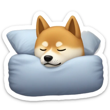 emote d'un shiba entrain de dormir sticker