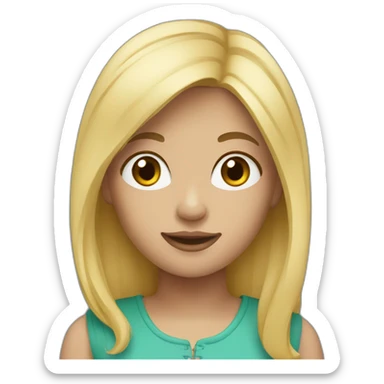 A Nederlands girl whit blond hair sticker
