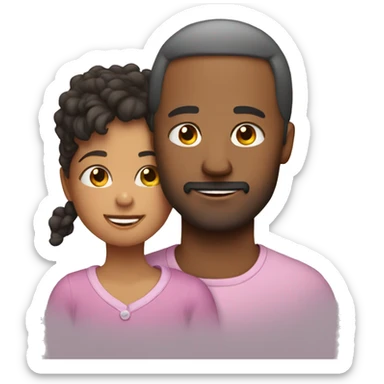 Parents with a cute kid sticker