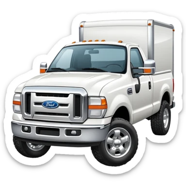 White Ford Truck sticker