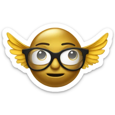 golden snitch ball in glasses sticker