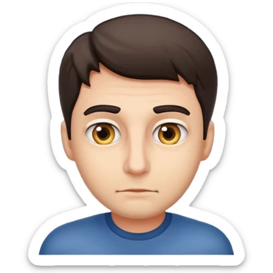 Male peeking behind the blinds  sticker