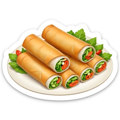 spring rolls vector make them look very real sticker