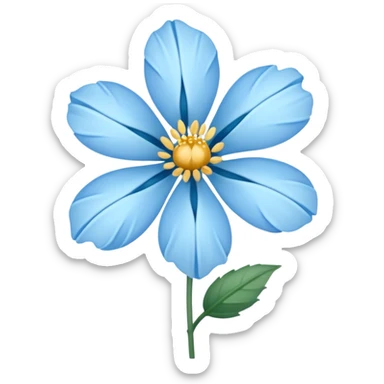 light blue flower bleeding sticker