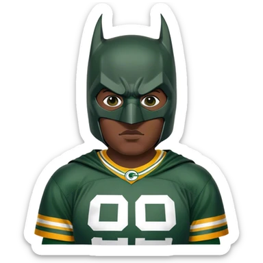 Batman as a Green Bay packers fan sticker