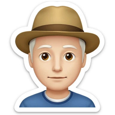 a man adult, white skin, no hat sticker