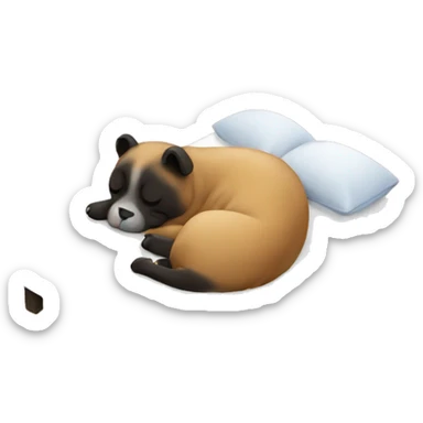 bubu with dudu sleeping sticker