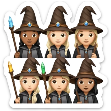make bitlife kind of bitmojies of the harry potter universe. Make different kind of wizards and witches with different ages. sticker