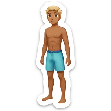 A person standing the ocean, looking at the vast waves in front of them. The waves are playful and inviting (fun & play), the deep water is calm and powerful (relationships & meaning), and the beach walk is peaceful, with footprints marking the sand (being present & savoring life).  sticker