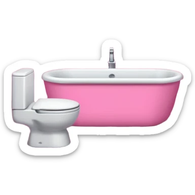 pink bathroom sticker