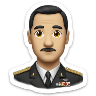 Adolf 1943 black hair sticker