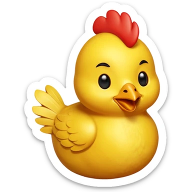 chicken 3d imoji transparen  sticker