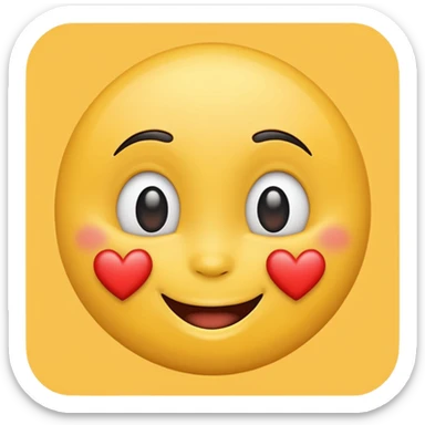 smiling face with a heart sticker