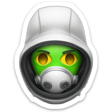 a person in a toxic suit sticker