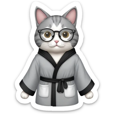 Котик в очках и мантии на фразе "надо больше чатов" sticker