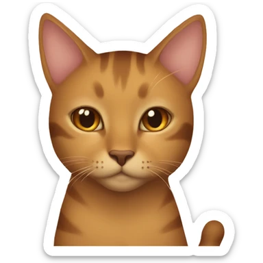 A golden male cat and a brown girl cat cuddling  sticker
