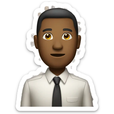 a brown person taking leadership from boss sticker