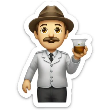 Monsieur qui fume de la drogue sticker