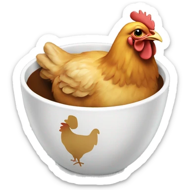 chicken in a cup sticker