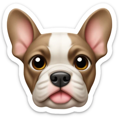 French bull dog coffee color sticker