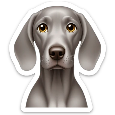 weimaraner with baby blue eyes sticker