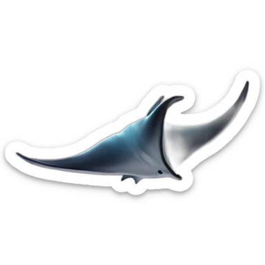 raie manta dans les nuages sticker