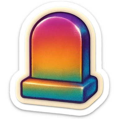 generate emoji of grave in retro old style  sticker
