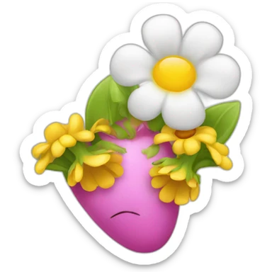 emoji that vomits flowers sticker