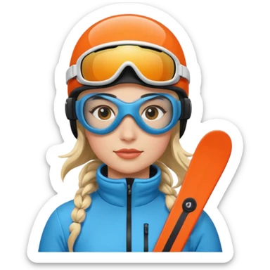 Female Skier sticker